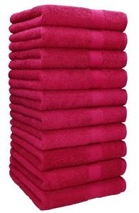 Betz Handtücher »10 Stück Handtücher Palermo Handtuch-Set 100% Baumwolle Größe 50x100cm Farbe Cranberry«