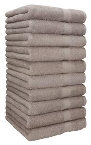 Betz Handtücher »10 Stück Handtücher Palermo Handtuch-Set 100% Baumwolle Größe 50x100cm Farbe Stone«