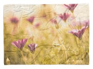 Sinus Art Handtücher »Handtuch Strandhandtuch Saunatuch Kuscheldecke mit Fotomotiv Feldblumen Blumen« (1-St), Handtuch