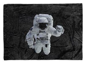 Sinus Art Handtücher »Handtuch Strandhandtuch Saunatuch Kuscheldecke mit Fotomotiv Astronaut Weltall« (1-St), Handtuch