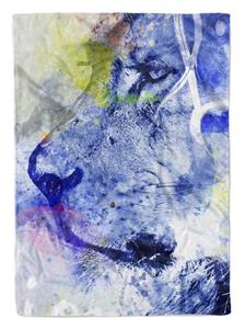 Sinus Art Handtücher »Handtuch Strandhandtuch Saunatuch Kuscheldecke SplashArt Tier Serie Kunstvoll Lion Wild M« (1-St), Handtuch