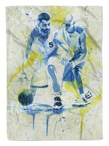 Sinus Art Handtücher »SplashArt Sport Handtuch Strandhandtuch Saunatuch Kuscheldecke Kunstvoll Basketball I Spo« (1-St), Handtuch