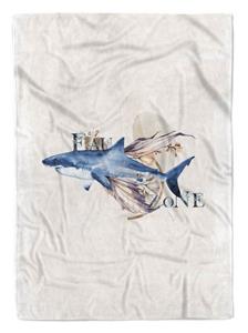 Sinus Art Handtücher »Handtuch Strandhandtuch Saunatuch Kuscheldecke Kunstvoll Ozean Hai Raubfisch Motiv« (1-St), Handtuch