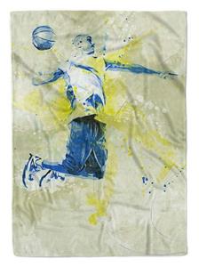 Sinus Art Handtücher »SplashArt Sport Handtuch Strandhandtuch Saunatuch Kuscheldecke Kunstvoll Basketball IV Sp« (1-St), Handtuch