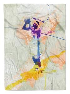 Sinus Art Handtücher »SplashArt Sport Handtuch Strandhandtuch Saunatuch Kuscheldecke Kunstvoll Basketball VII S« (1-St), Handtuch