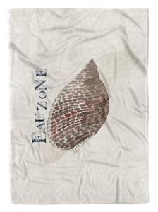Sinus Art Handtücher »Handtuch Strandhandtuch Saunatuch Kuscheldecke Kunstvoll Ozean Muschel Strand Motiv« (1-St), Handtuch