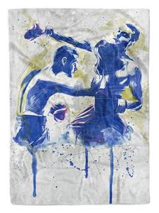 Sinus Art Handtücher »SplashArt Sport Handtuch Strandhandtuch Saunatuch Kuscheldecke Kunstvoll Boxen I Sporthan« (1-St), Handtuch