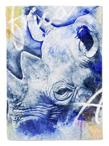 Sinus Art Handtücher »Handtuch Strandhandtuch Saunatuch Kuscheldecke SplashArt Tier Serie Kunstvoll Rhino Motiv« (1-St), Handtuch