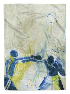 Sinus Art Handtücher »SplashArt Sport Handtuch Strandhandtuch Saunatuch Kuscheldecke Kunstvoll Boxen III Sporth« (1-St), Handtuch