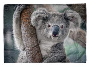 Sinus Art Handtücher »Handtuch Strandhandtuch Saunatuch Kuscheldecke mit Tiermotiv Koalabär Koala Aus« (1-St), Handtuch