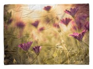 Sinus Art Handtücher »Handtuch Strandhandtuch Saunatuch Kuscheldecke mit Fotomotiv Zinnie Blumen Blum« (1-St), Handtuch