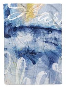 Sinus Art Handtücher »Handtuch Strandhandtuch Saunatuch Kuscheldecke SplashArt Tier Serie Kunstvoll Shark Motiv« (1-St), Handtuch