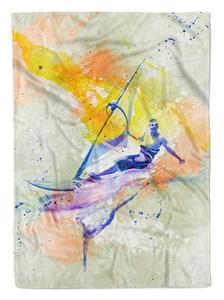 Sinus Art Handtücher »SplashArt Sport Handtuch Strandhandtuch Saunatuch Kuscheldecke Kunstvoll Windsurfer II Sp« (1-St), Handtuch