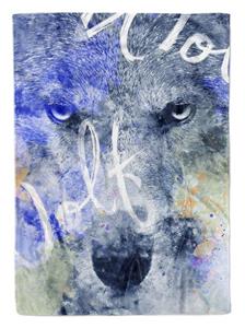 Sinus Art Handtücher »Handtuch Strandhandtuch Saunatuch Kuscheldecke SplashArt Tier Serie Kunstvoll Wolf Motiv« (1-St), Handtuch