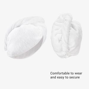 HOMELEVEL Turban-Handtuch (2-St), Frottee Haarturban für lange Haare aus 100% Baumwolle - Haarhandtuch Kopfhandtuch Trockenhaube - schnelltrocknend waschmaschinenfest - Weiß