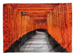 Sinus Art Handtücher »Handtuch Strandhandtuch Saunatuch Kuscheldecke mit Fotomotiv Fushimi Inari-Tais« (1-St), Handtuch