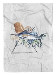 Sinus Art Handtücher »Handtuch Strandhandtuch Saunatuch Kuscheldecke Kunstvoll Ozean Schwertfisch Blumen Mo« (1-St), Handtuch