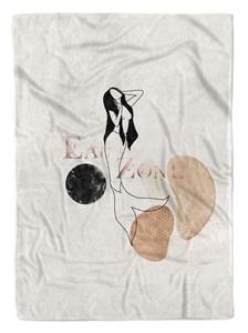Sinus Art Handtücher »Handtuch Strandhandtuch Saunatuch Kuscheldecke Kunstvoll Jungfrau Motiv« (1-St), Handtuch