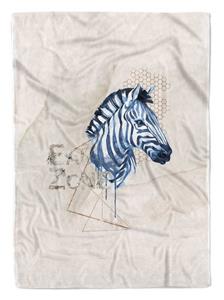 Sinus Art Handtücher »Handtuch Strandhandtuch Saunatuch Kuscheldecke Zebra Wasserfarben« (1-St), Handtuch