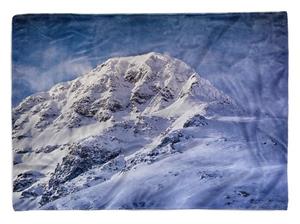 Sinus Art Handtücher »Handtuch Strandhandtuch Saunatuch Kuscheldecke mit Fotomotiv Berge Schneegipfel Schnee« (1-St), Handtuch