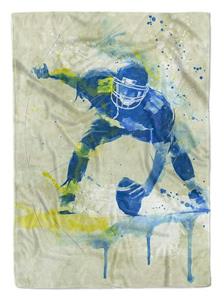 Sinus Art Handtücher »SplashArt Sport Handtuch Strandhandtuch Saunatuch Kuscheldecke Kunstvoll American Footbal« (1-St), Handtuch