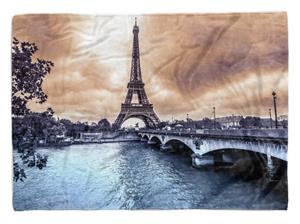 Sinus Art Handtücher »Handtuch Strandhandtuch Saunatuch Kuscheldecke mit Fotomotiv Paris Eiffelturm F« (1-St), Handtuch