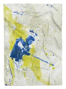 Sinus Art Handtücher »SplashArt Sport Handtuch Strandhandtuch Saunatuch Kuscheldecke Kunstvoll Baseball II Spor« (1-St), Handtuch