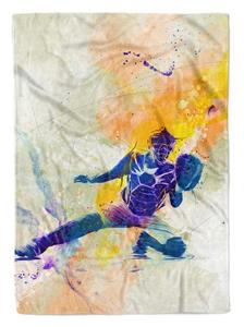 Sinus Art Handtücher »SplashArt Sport Handtuch Strandhandtuch Saunatuch Kuscheldecke Kunstvoll Baseball V Sport« (1-St), Handtuch