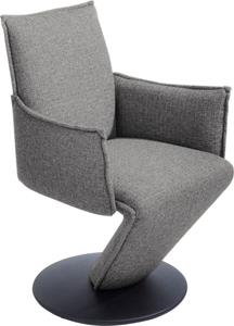K+w Komfort & Wohnen Drehstuhl Drive, Flachgewebe 775, Sessel mit federnder Sitzschale, Drehteller in Metall schwarz Struktur