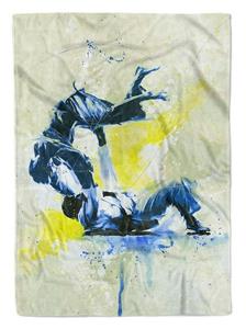 Sinus Art Handtücher »SplashArt Sport Handtuch Strandhandtuch Saunatuch Kuscheldecke Kunstvoll Judo III Sportha« (1-St), Handtuch