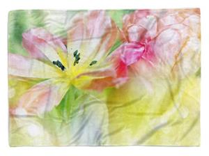 Sinus Art Handtücher »Handtuch Strandhandtuch Saunatuch Kuscheldecke mit Fotomotiv Blumen Blüten Naha« (1-St), Handtuch