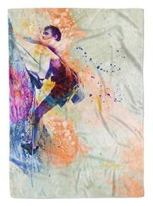 Sinus Art Handtücher »SplashArt Sport Handtuch Strandhandtuch Saunatuch Kuscheldecke Kunstvoll Klettern II Spor« (1-St), Handtuch