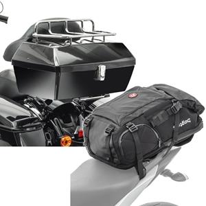 Craftride Set: Topcase Missouri 43Ltr für Chopper sw  mit Rucksack HX5 Hecktasche wd. 45Ltr mit Helmhalterung