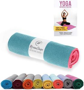 NirvanaShape Handtücher,   Yoga Handtuch rutschfest Hot Yoga Towel mit Antirutsch-Noppen hygienische Yogatuch-Auflage für Yogamatte [ 185 x 63 cm ]
