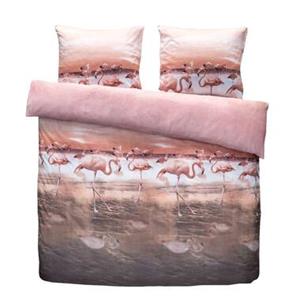 Leen Bakker Comfort dekbedovertrek Flamingo - roze - 200x200 cm