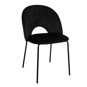 Industrielemeubelshop Chair cave velvet - zwart