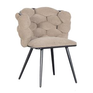 Industrielemeubelshop Wave chair chenille brown