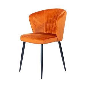 Industrielemeubelshop Eetkamerstoel Richmond velvet Roestbruin