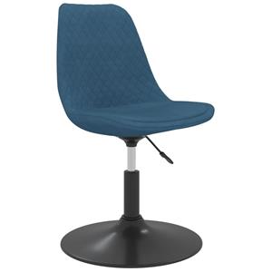 VIDAXL Esszimmerstühle 6 Stk. Drehbar Blau Samt