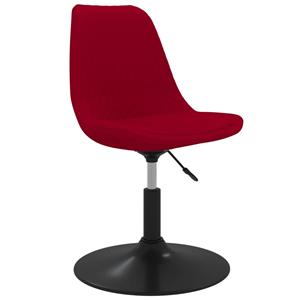 VIDAXL Esszimmerstühle 6 Stk. Drehbar Rot Samt