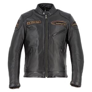 Helstons Trevor Leather Rag Brown Black Jacket