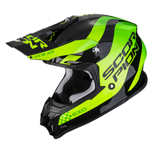 Scorpion Vx-16 Evo Air Soul Black-Green Offroad Helmet