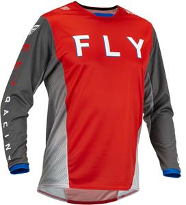 Fly Racing MX Jersey Kinetic Kore Red Grey