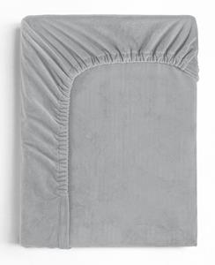 Sleeptime Velvet Hoeslaken Grijs-1-persoons (90x200 cm)