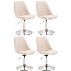 CLP Set van 4 eetkamerstoelen Maverick Chroom frame Stof