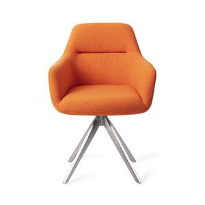 Jesper Home Kinko Eetkamerstoel - Tangerine, Turn Steel