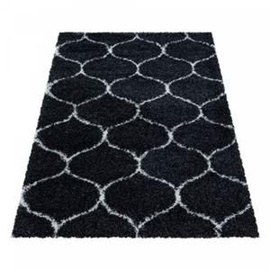 FlyCarpets Azure Hoogpolig Antraciet Vloerkleed 80x150 cm