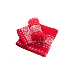Dekoria Handdoek Castelo 50x100 cm rood