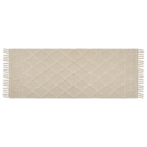 BELIANI Vloerkleed katoen beige 80 x 230 cm TOZLU