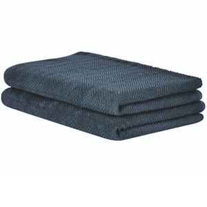 BELIANI Handdoek set van 2 katoen donkerblauw MITIARO